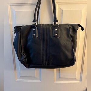 Merona Black Satchel Shoulder Tote Handbag